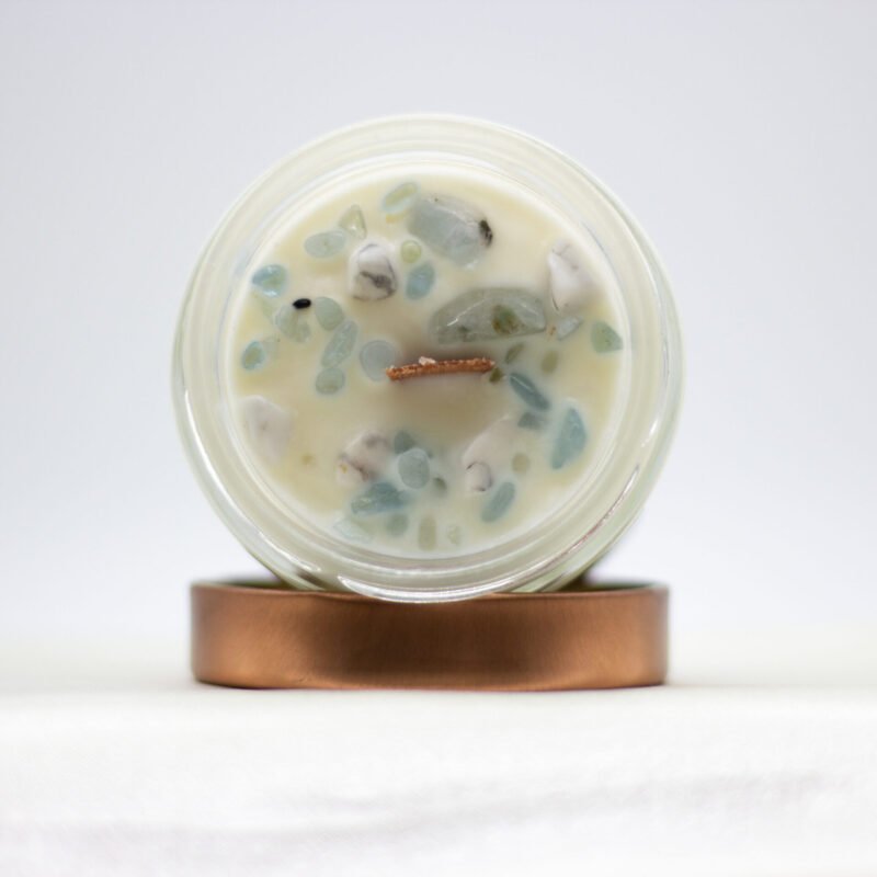 Gemini Zodiac Soy Wax Candle With Necklace - Image 2