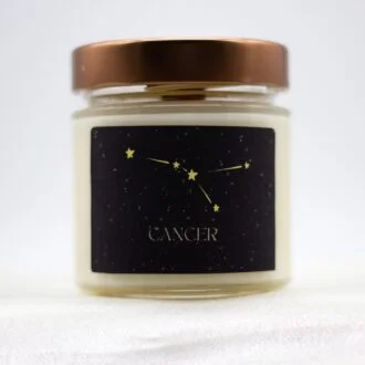 Cancer Zodiac Soy Wax Candle With Necklace