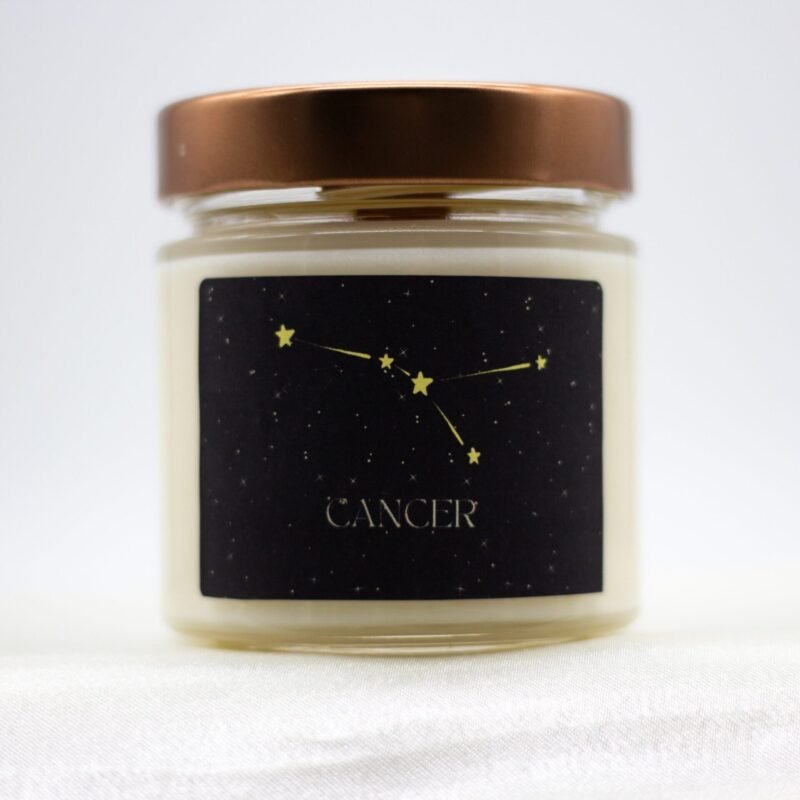 Cancer Zodiac Soy Wax Candle With Necklace