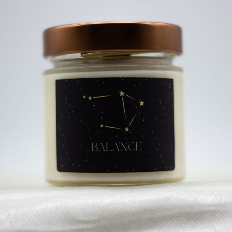 Libra Zodiac Soya Wax Candle With Necklace