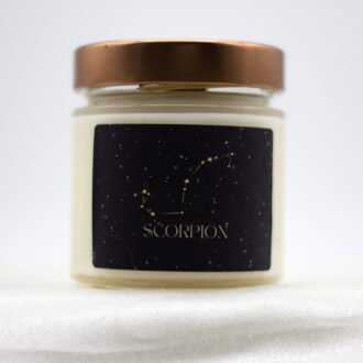 Scorpion Zodiac Soya Wax Candle With Necklace