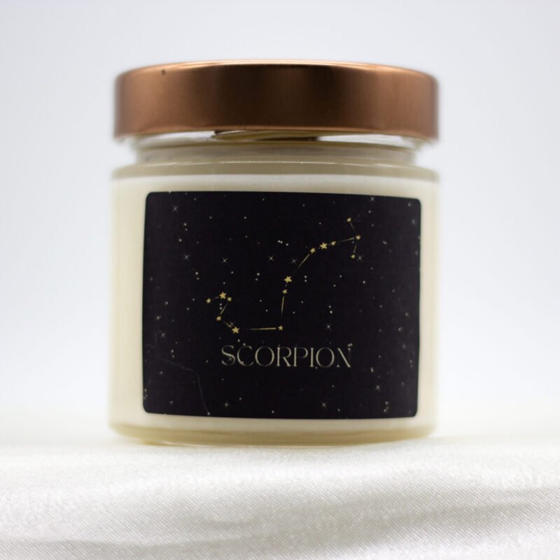 Scorpion Zodiac Soya Wax Candle With Necklace