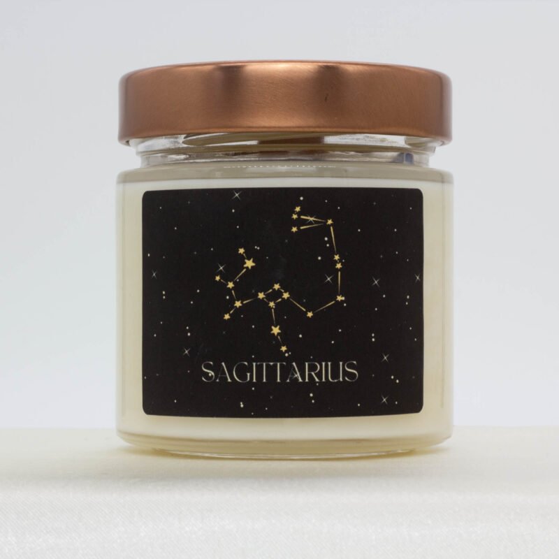 Sagittaire Zodiac Soya Wax Candle With Necklace