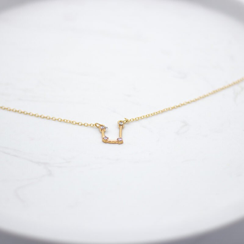 Aquarius Zodiac Soy Wax Candle With Necklace - Image 5