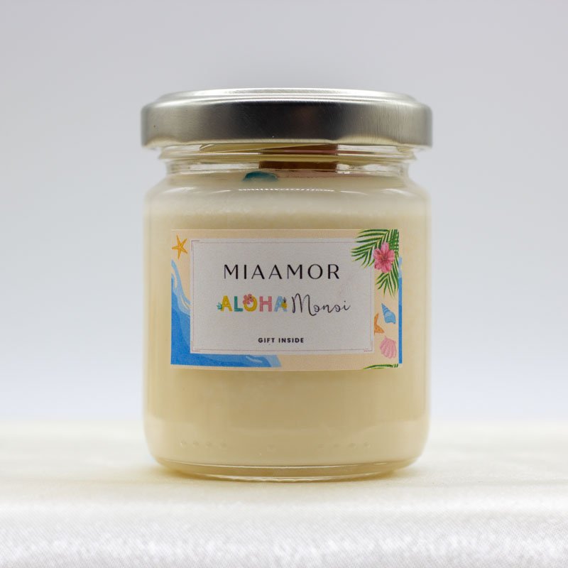 Aloha monoi Summer Scent Soy Wax Candle W Pendant