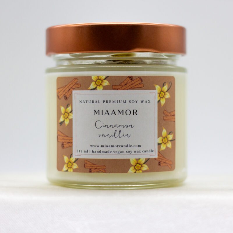 Cinnamon Vanilla Soy Wax Candle