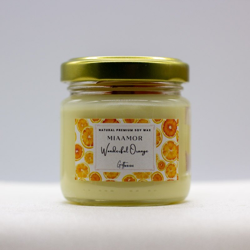 Wonderful Orange Soy Wax Candle With Pendant