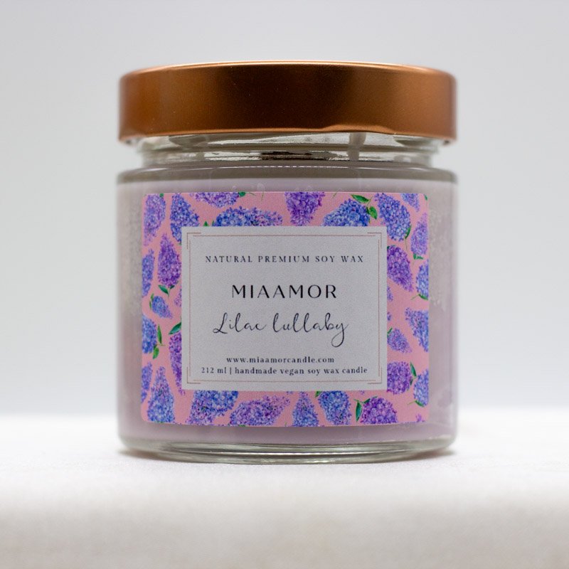 Miaamor Lilac Lullaby Soy Wax Candle