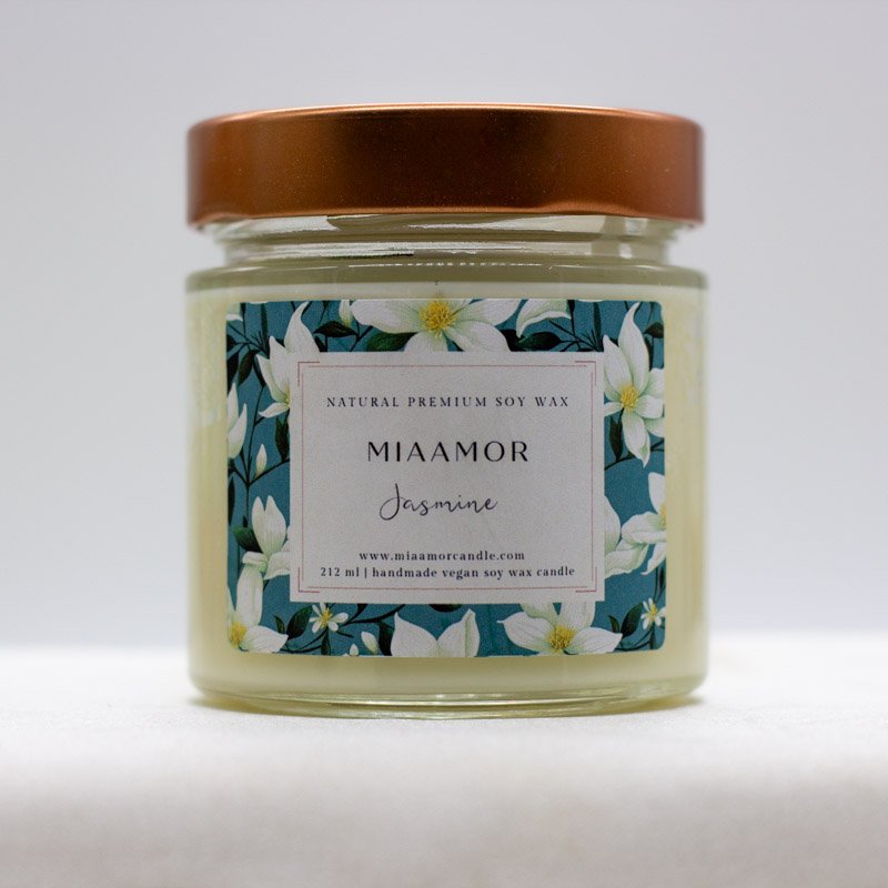 Miaamor Jasmine Flower Soy Wax Candle