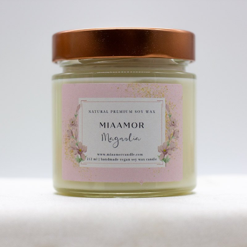 Miaamor Magnolia Flower Soy Wax Candle