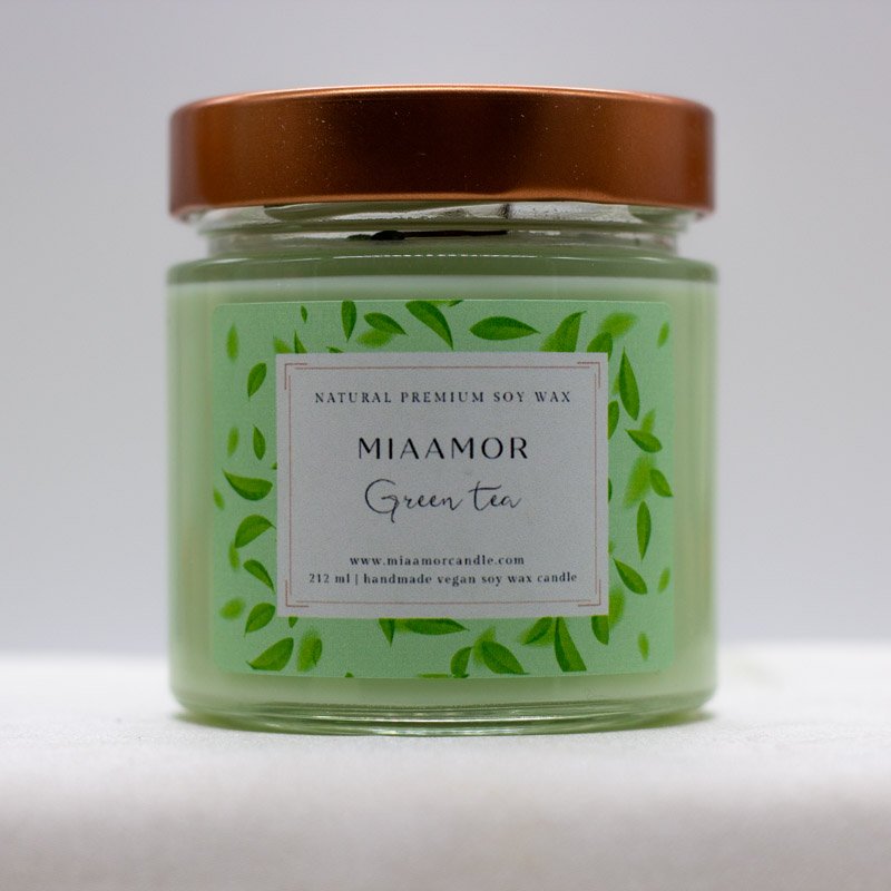 Miaamor Green Tea Soy Wax Candle