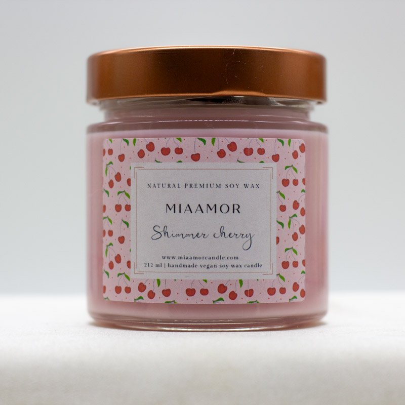Miaamor Shimmer Cherry Soy Wax Candle