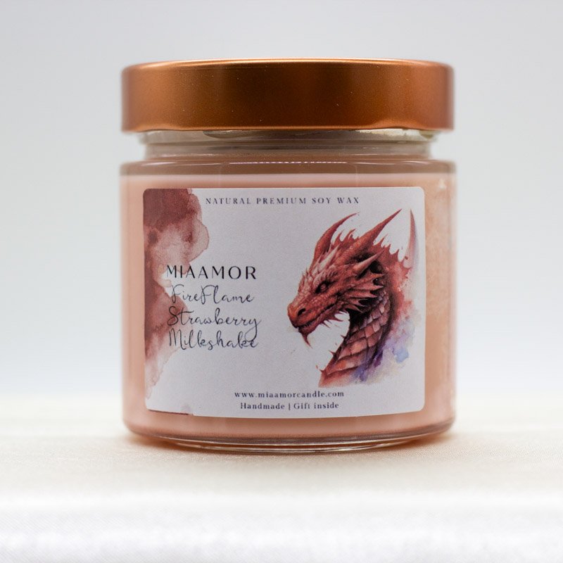 FireFlame Strawberry Milkshake Jewelry Soy Candle